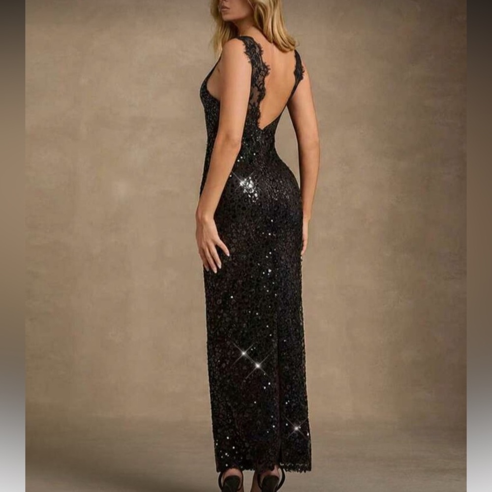 Luxe sequins party body on dress - Picture 4 of 4